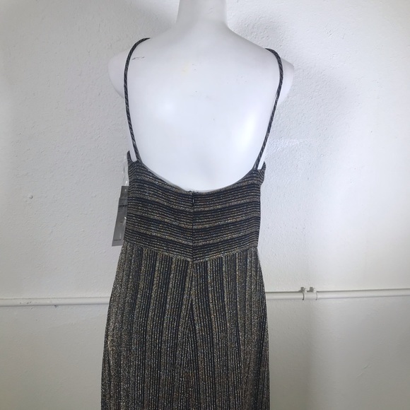 Jump Striped Metallic Knit Jumpsuit - Picture 4 of 7